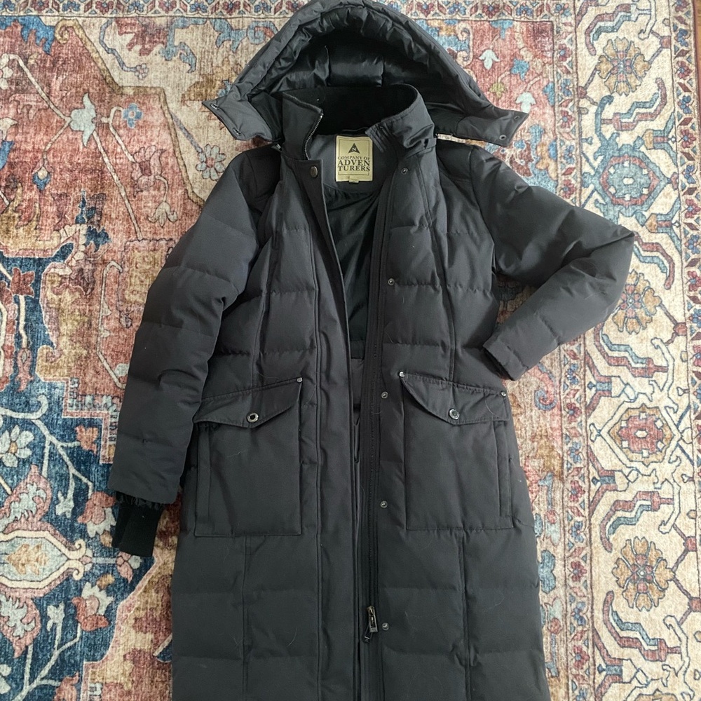 GREY LONG DOWN-FILLED COAT